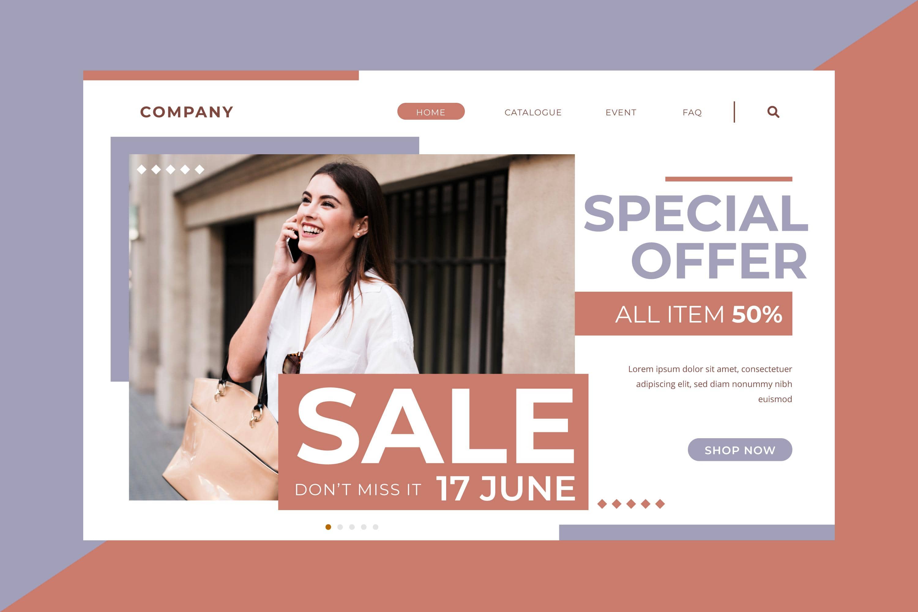 photo d'une page de vente